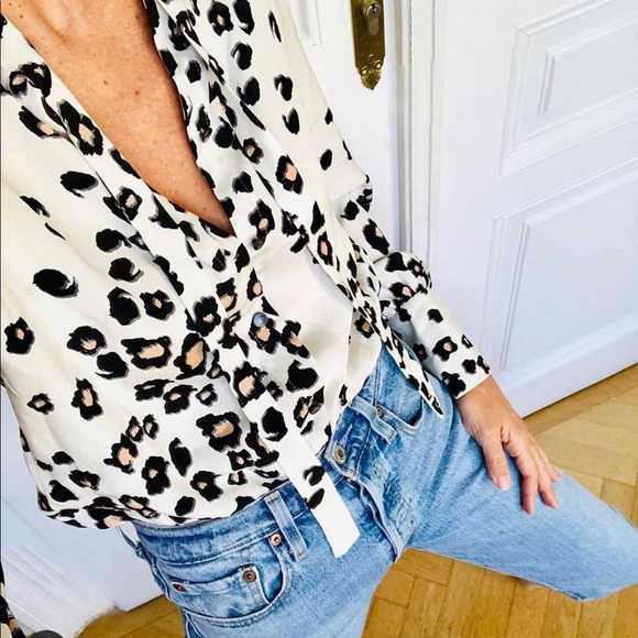 Karina Grimaldi Tops - Karina Grimaldi leopard blouse